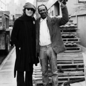 John Lennon, with a friend, New York City, October 1974
